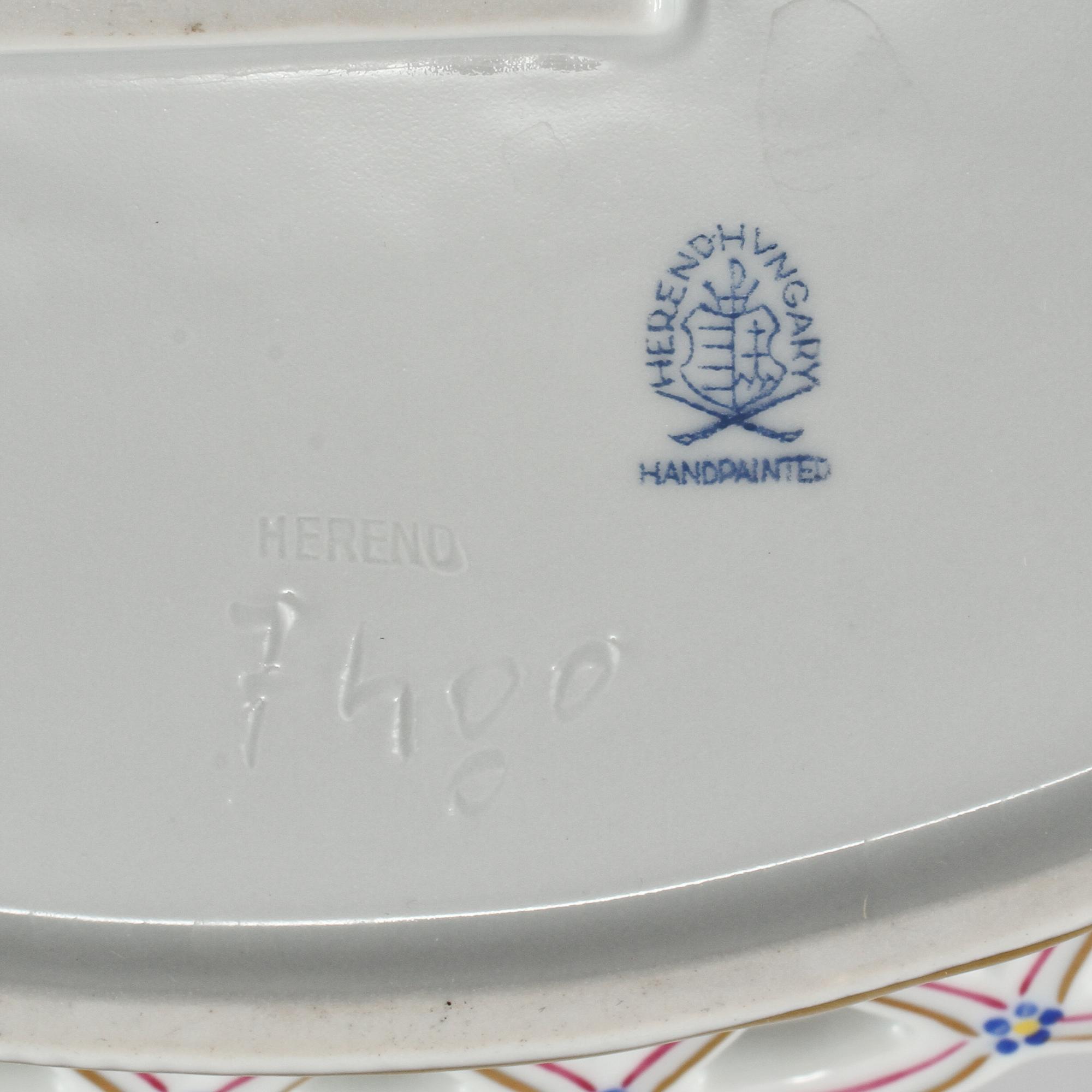 GALLERSKÅL, porslin, Herend, Ungern, 1900-talets andra hälft.