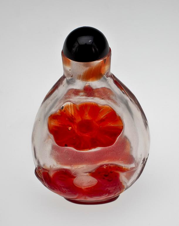 SNUSFLASKA, glas, Kina, 1900-tal.