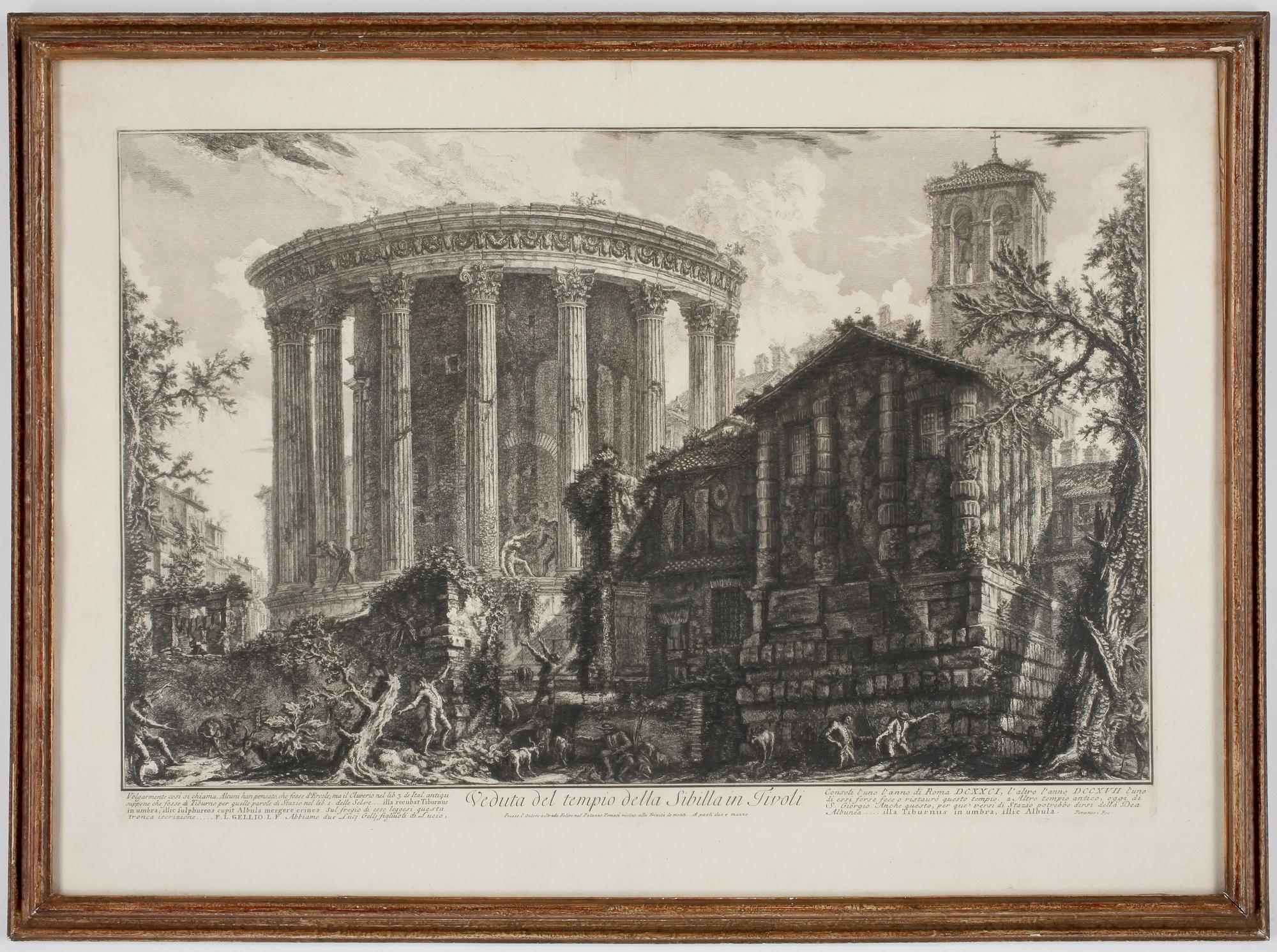 GIOVANNI BATTISTA PIRANESI, 2 st efter, etsningar, 17/1800-tal.
