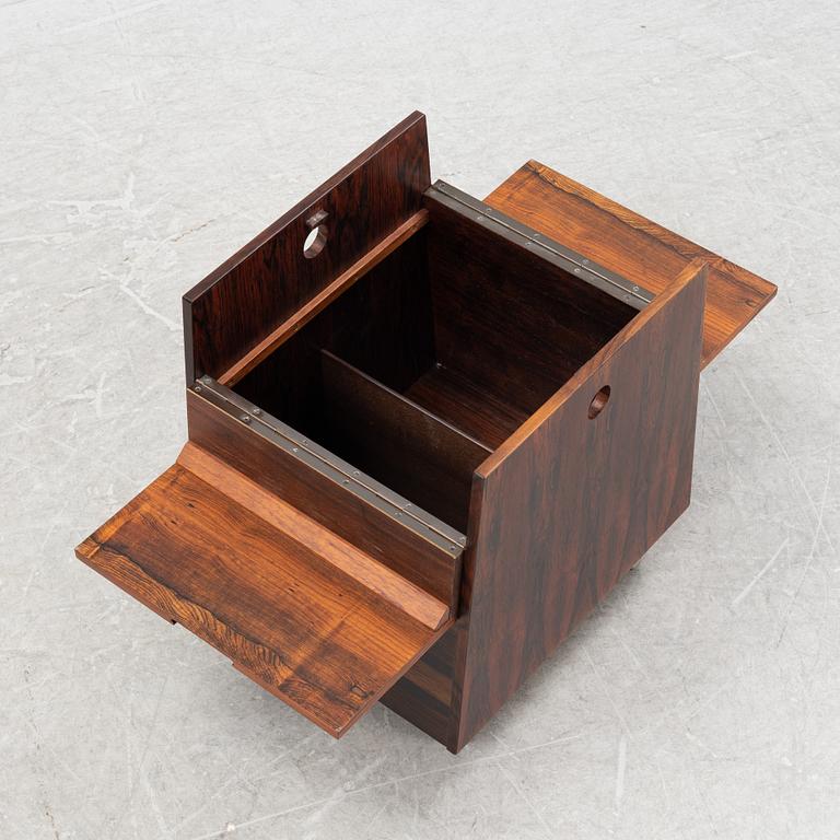 Rolf Hesland, a rosewood-veneered magazine rack/minibar from Bruksbo, Norway, 1960's.
