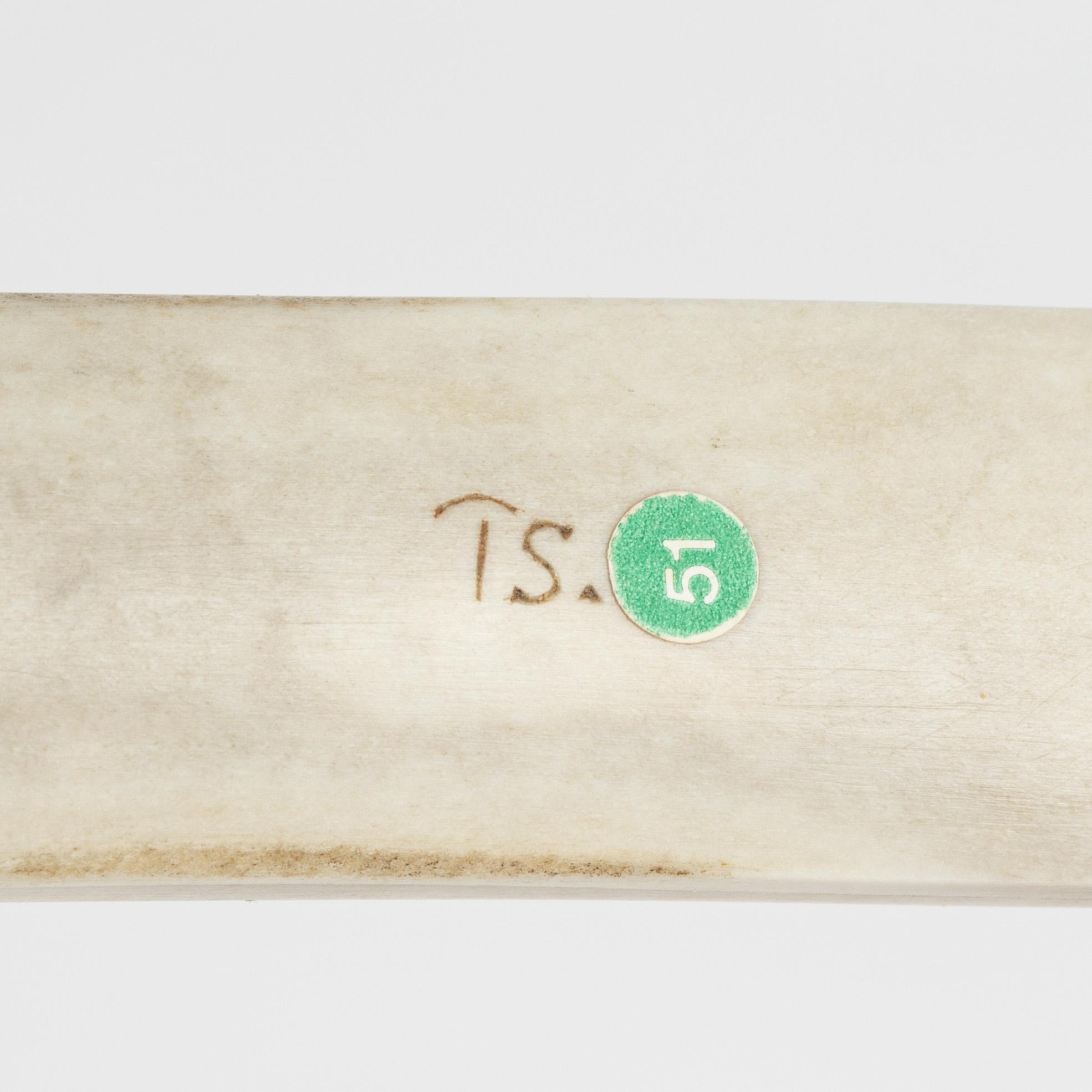 A reindeer horn knife, with horn blade, by Tore Sunna, before 1965, signed.