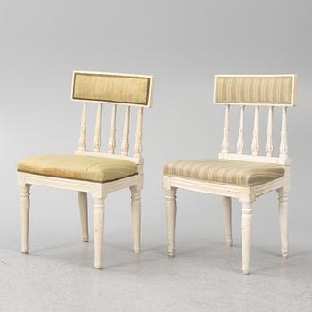 Chairs, 12 pcs, Gustavian, circa 1800.
