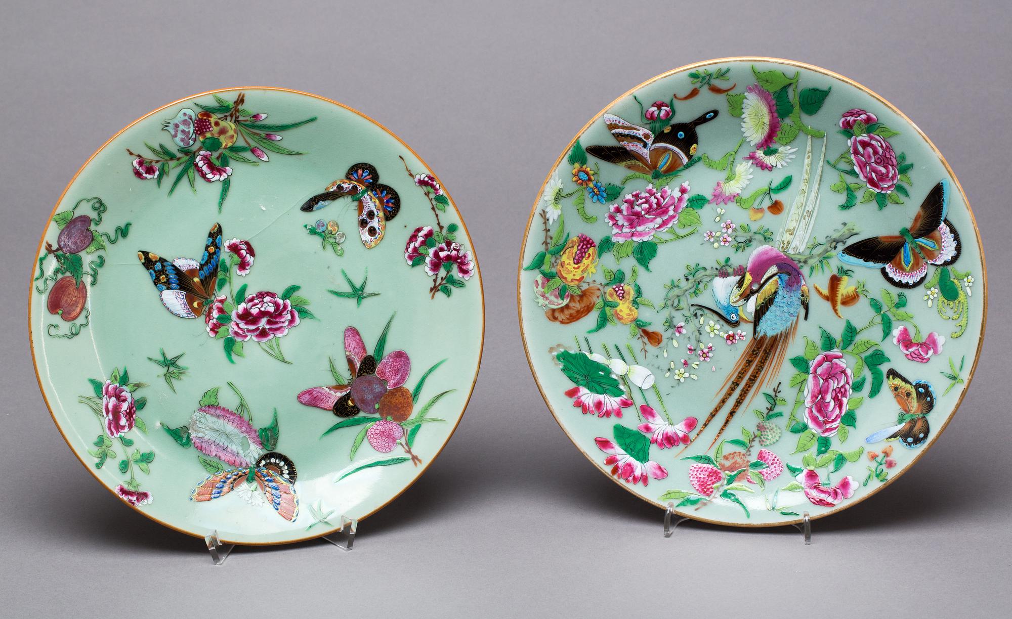 TALLRIKAR, 2 st. 1800-talets första hälft.