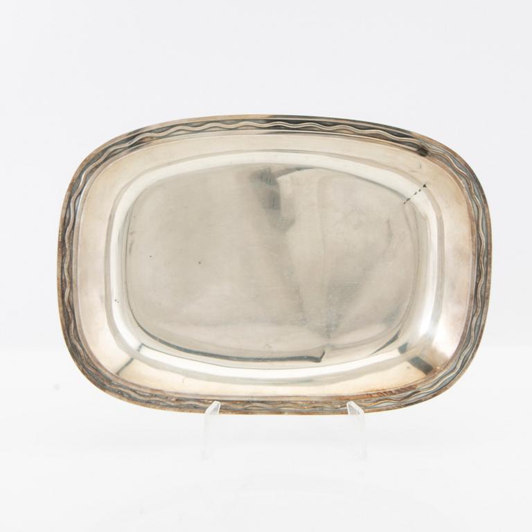 Gustaf Janson bowl plate 1 pair of sterling silver CG Hallberg Stockholm 1956.