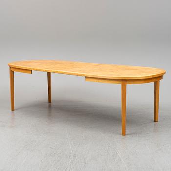 MATBORD samt 6 st STOLAR, björk, 1900-talets andra hälft.