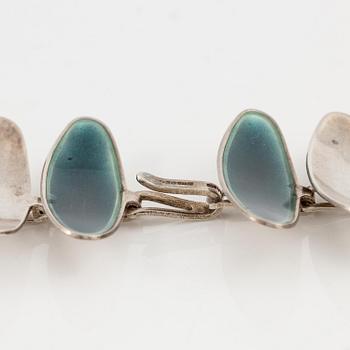 Atelier Borgila, a necklace, silver with enamel, Stockholm 1966.