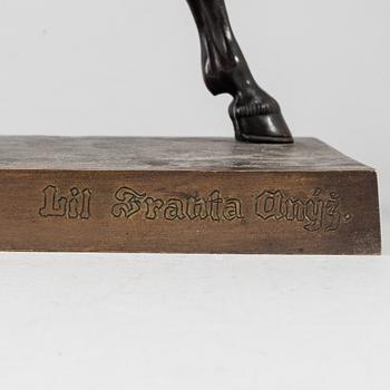 BOHUSLAV SCHNIRCH, sculpture. Bronze. Stamp signed. Height 39.5 cm, length 38 cm.
