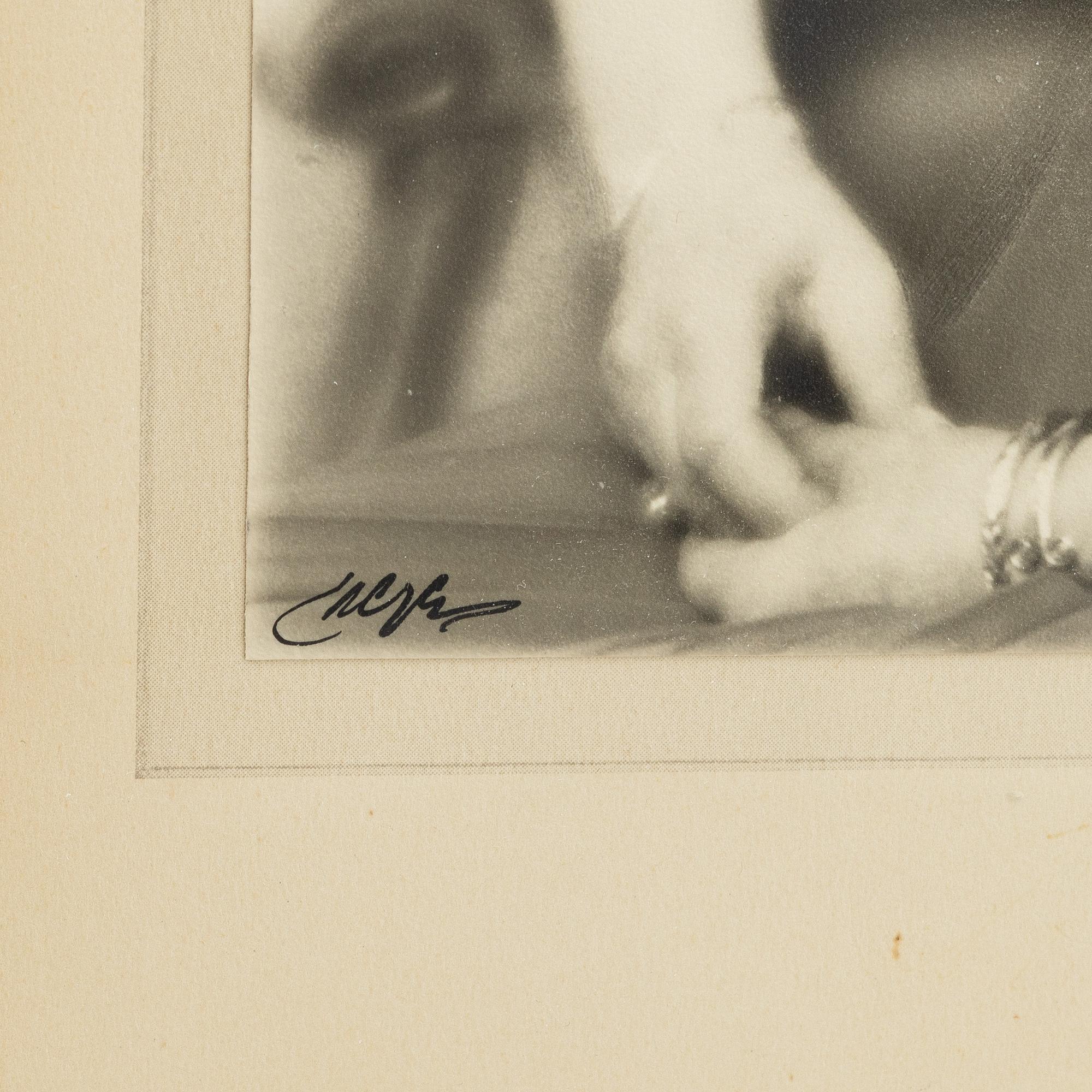 W.A. Bolin, ram i silver med foto föreställande drottning Louise, Stockholm 1951.
