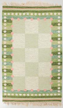 Anna-Johanna Ångström, rug, flatwoven, approx. 205 x 141 cm, signed Å.
