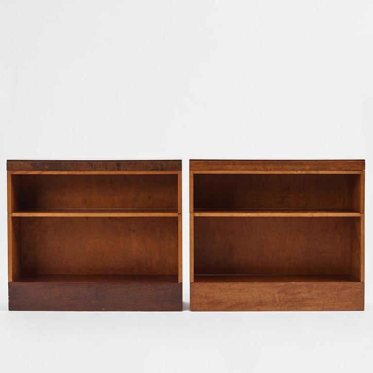 Axel Larsson, a pair of bookcases, Svenska Möbelfabrikerna, Bodafors, for the Stockholm Exhibition 1930.