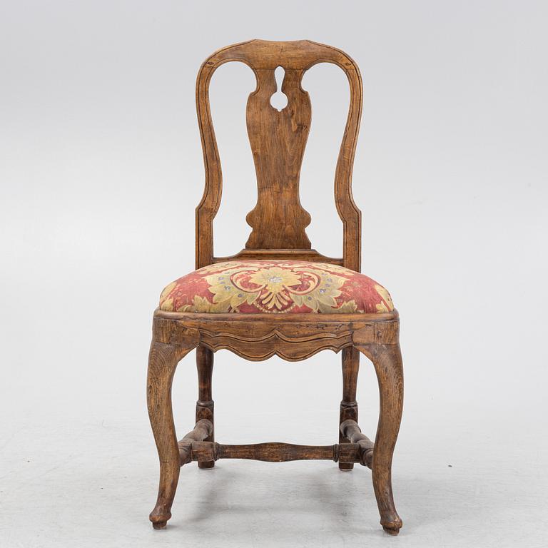 A rococo chair, mid 18th Century.