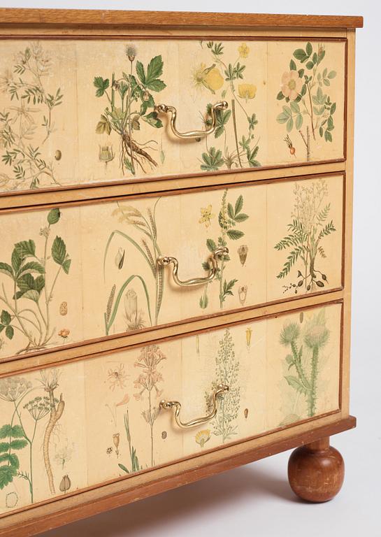 Josef Frank, a 'Flora' chest of drawers, Svenskt Tenn Sweden 1950s.