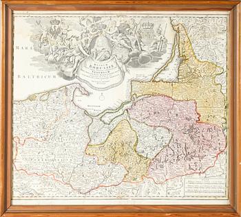 KARTA, kopparstick, Joh Bapt Homan, 1700-tal.