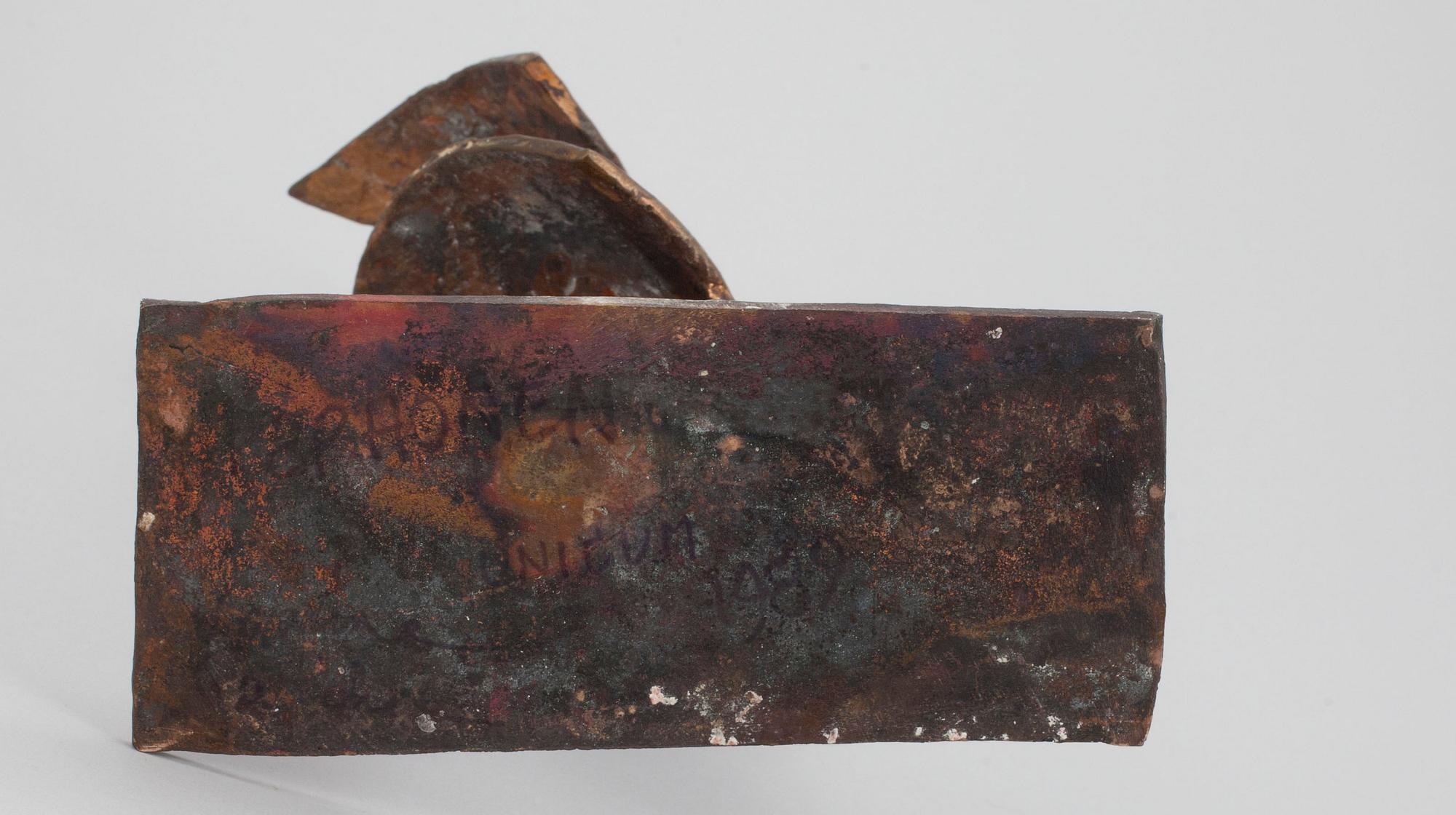 KAARINA TARKKA, skulptur, brons, märkt unicum, signerad och daterad 1989.