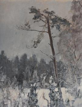 Bruno Liljefors, Fox in a winter landscape.