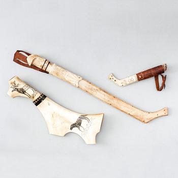 SAMEKNIVAR, 3 st, horn, 1900-talets första hälft och 1900-talets mitt.