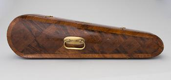 An 18th century violin case.