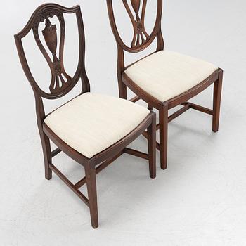 Stolar, 6 st, George III-stil, 1900-talets mitt.