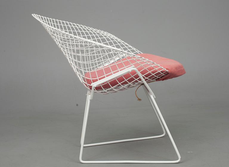 FÅTÖLJ, "Diamond chair" Harry Bertoia. 1900-talets andra hälft.