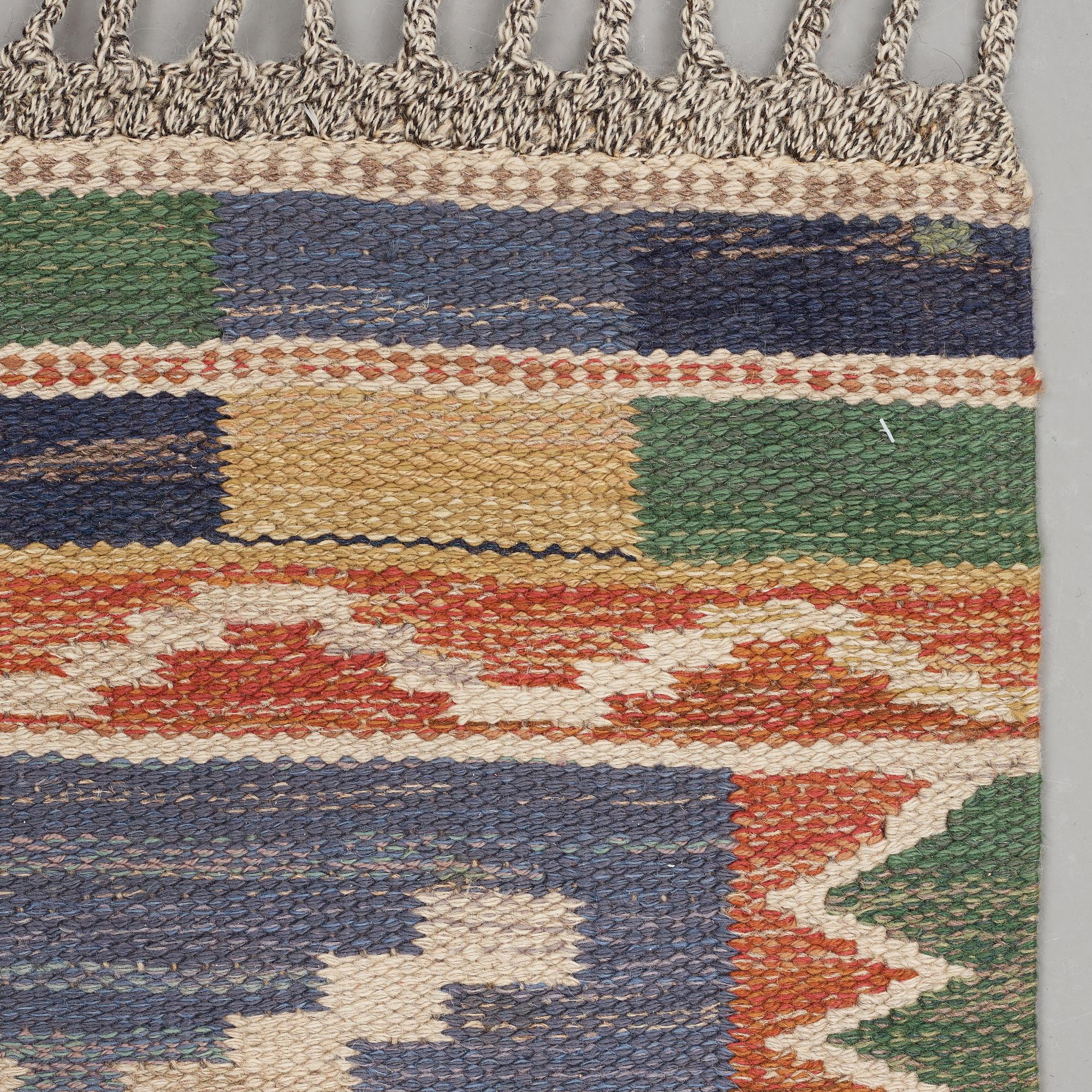 Märta Måås-Fjetterström, MATTA, "Blå taggen", rölakan, ca 249,5 x 177,5 cm, signerad AB MMF.