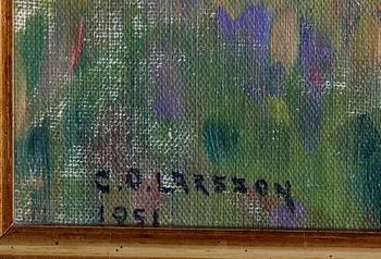 LARSSON, C O , olja på pannå, sign o dat 1951.
