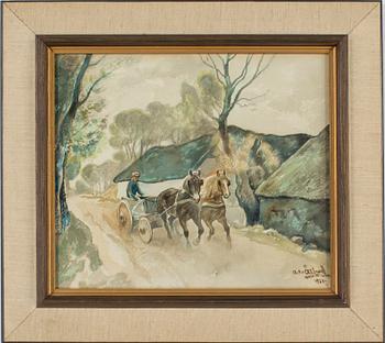 ACKE ÅSLUND, akvarell på papper, signerad och daterad 1931.