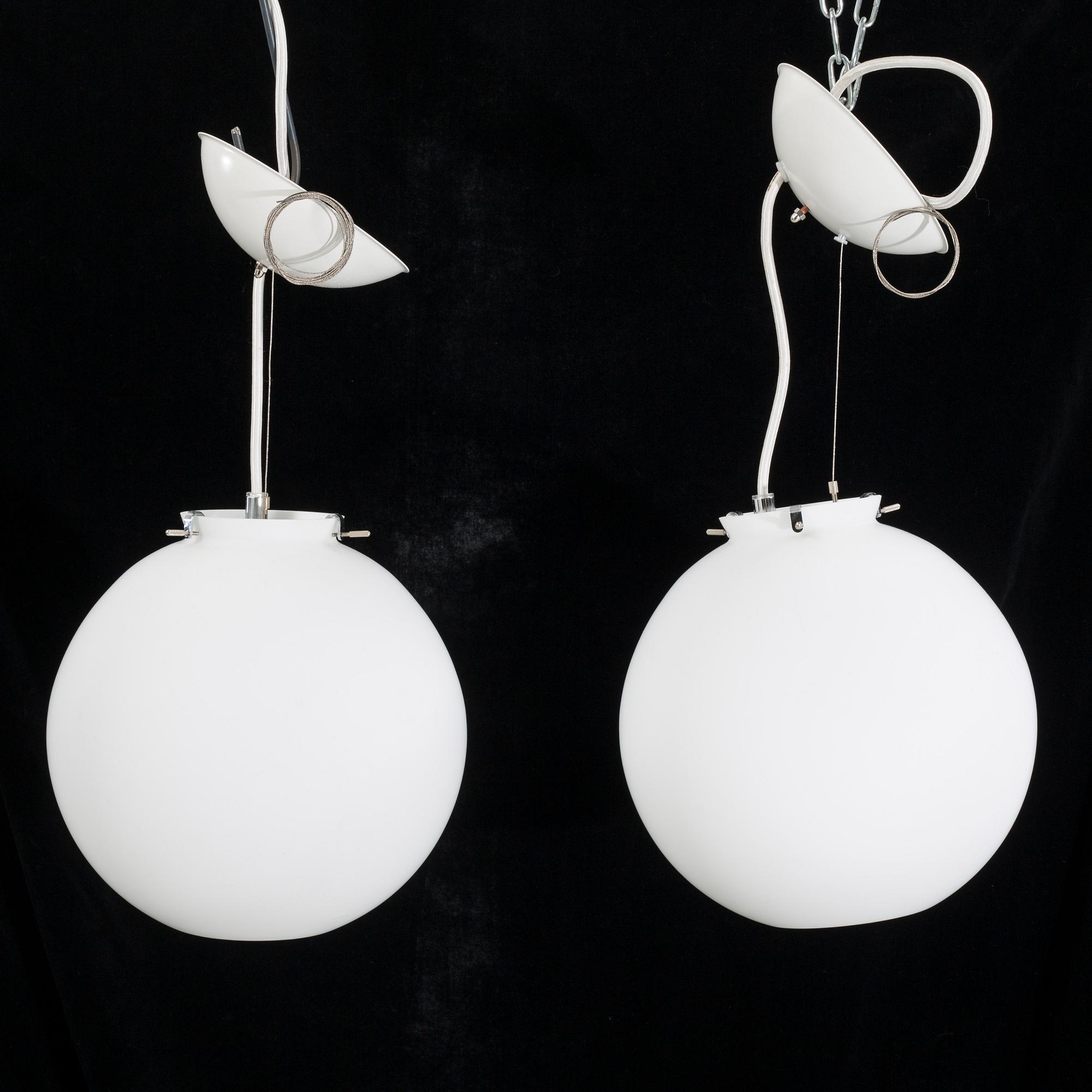 A pair of ceiling lamps "Globus pendant", Zero, designed in 2010.