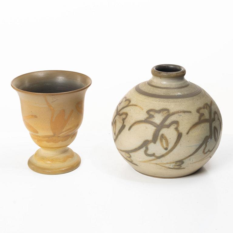 Edgar Böckman, Two stoneware vases, circa 1920.