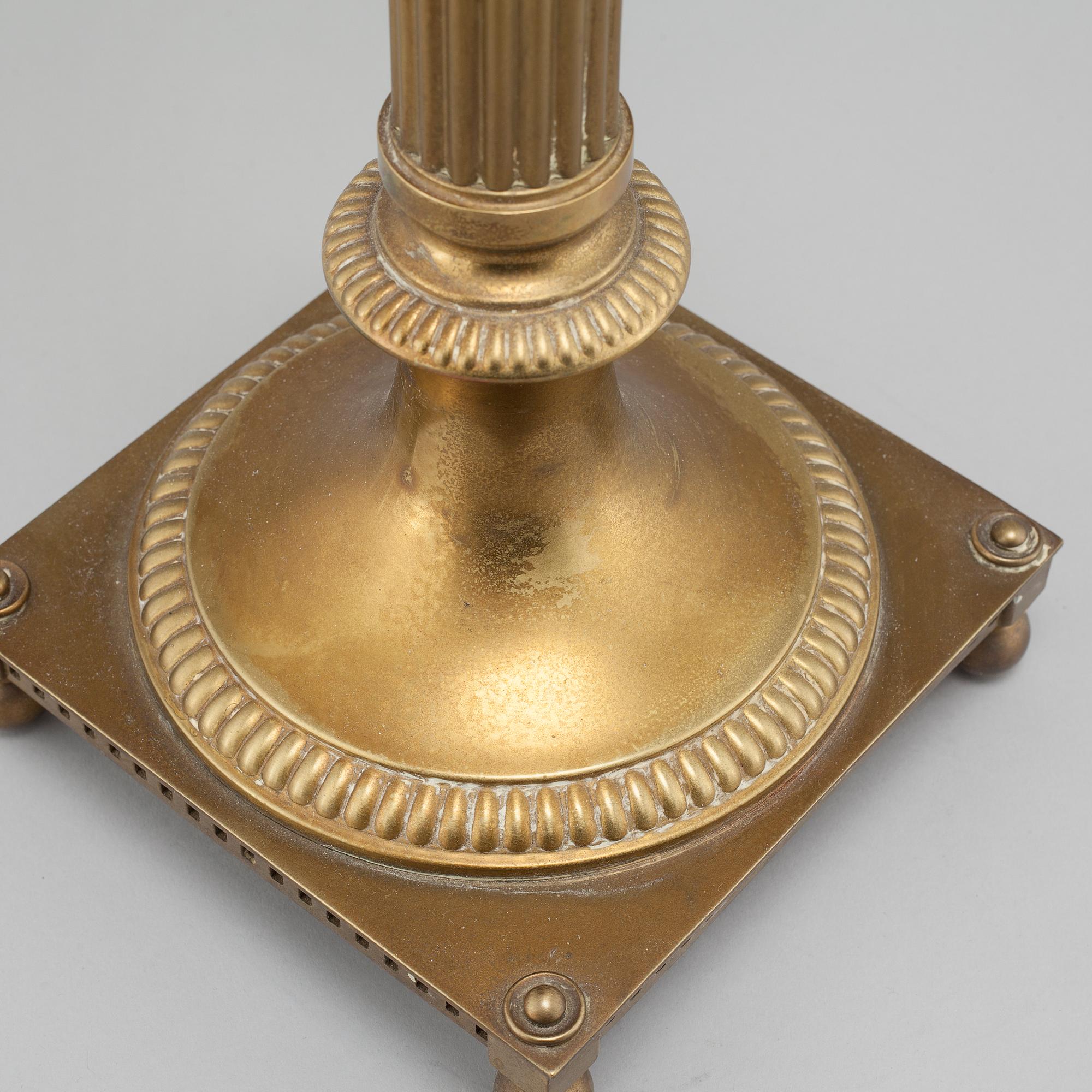 A paraffin lamp by Arvid Böhlmark in Stockholm, made around year 1900.
