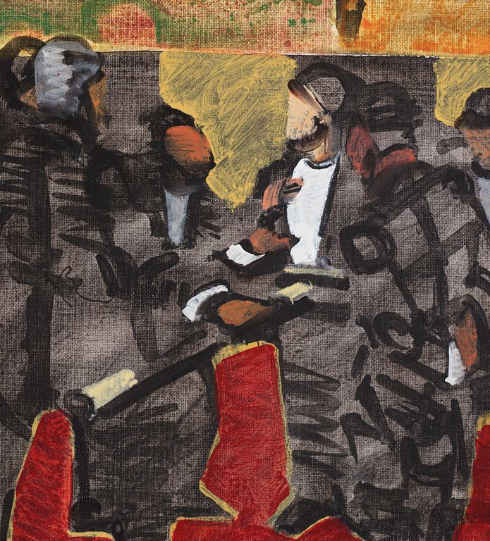 OLLE BAUMAN, akryl på duk, signerad.