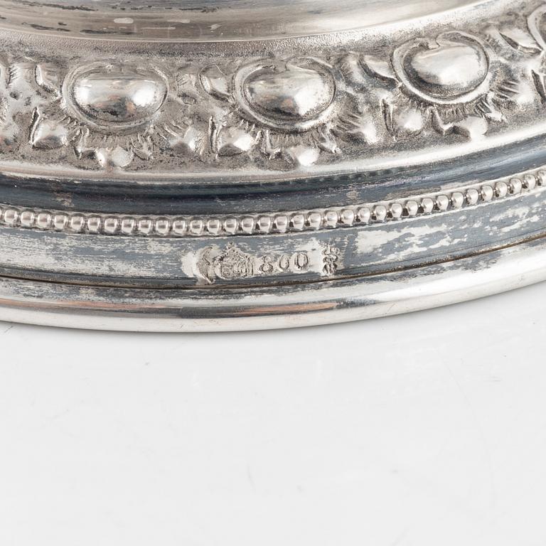 Two Silver Lided Cups, including Carl August Nilsson, Malmö 1885.