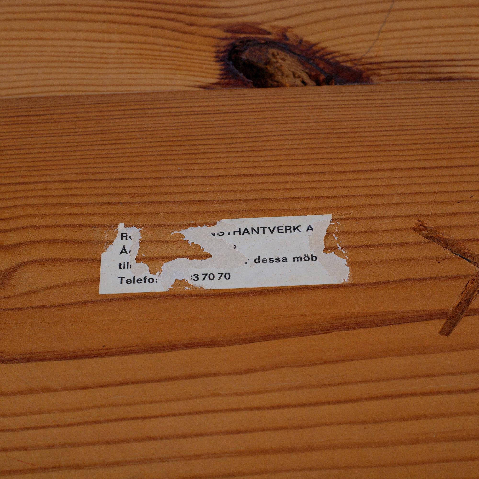 Roland Wilhelmsson, soffbord, Ågesta, 1970-tal, signerat.