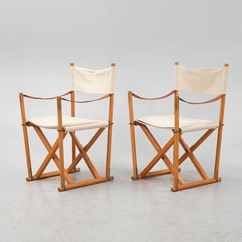 Mogens Koch, fällstolar/regissörsstolar, ett par, "MK16", Rud. Rasmussen, Danmark.