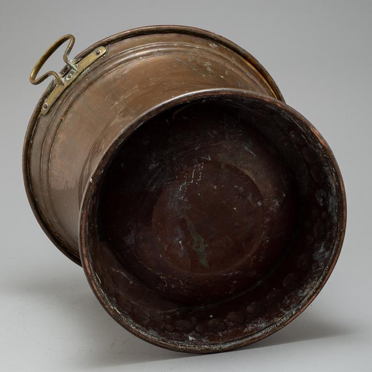 A late 19th century copper vessel.