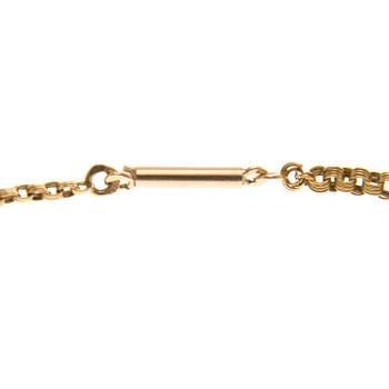A NECKLACE, 14K (56) gold. Nikolay Strulev, Moscow 1883-1908.