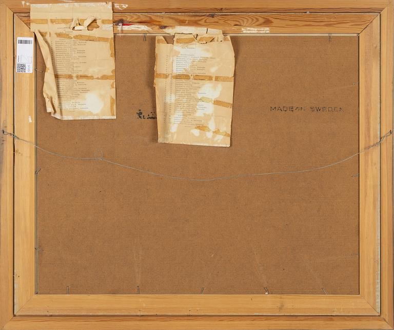 Karl Gustav Holmberg, olja på pannå, signerad och daterad 1962.