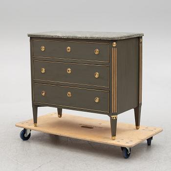 A Gustavian style chest of drawers, first half of the 20th century.