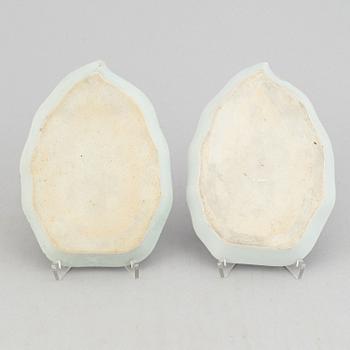 Fat, ett par, porslin. Qingdynastin, 1700-tal.