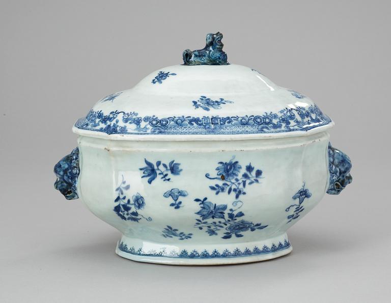 TERRIN med LOCK, kompaniporslin, Qing dynastin, Qianlong (1736-95).
