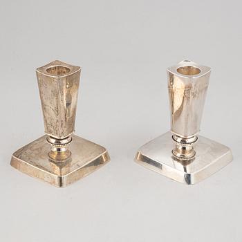A pair of silver candlesticks, maker's mark Tore Kullander, Borås, 1953.