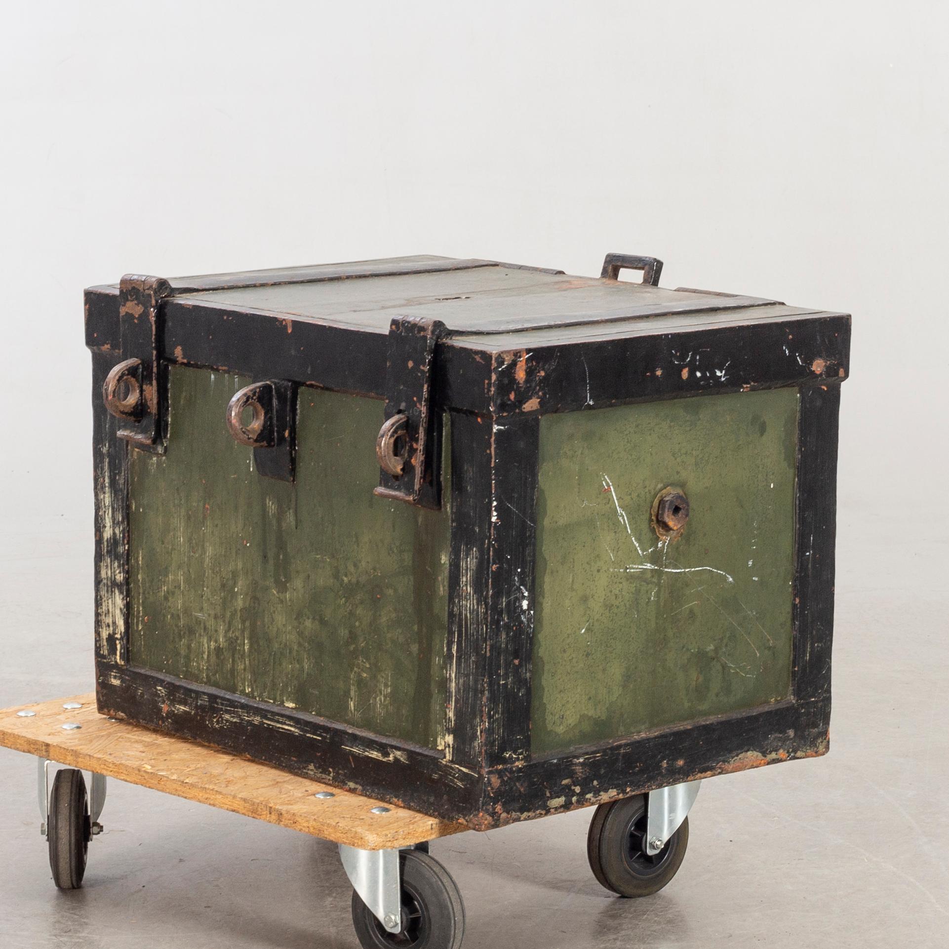 A §9th century metal chest.