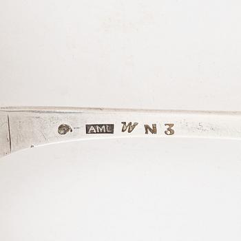 Skedar, 6 st, silver, olika mästare, bl.a. Johan Petter Molér, Visby, 1813. Karl Johan.