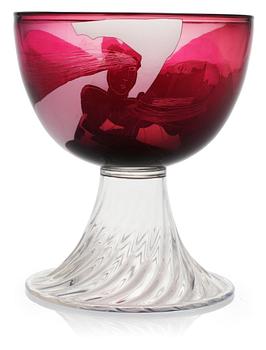 1033. An Ann Wärff glass bowl, Stenhytta 1981.