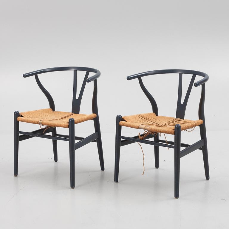 Hans J. Wegner, a set of four model 'CH-24' chairs, Carl Hansen & Søn, Denmark.