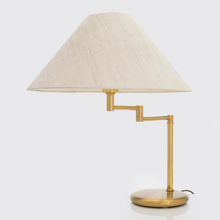 A Swedish late 20th-century brass table lamp.