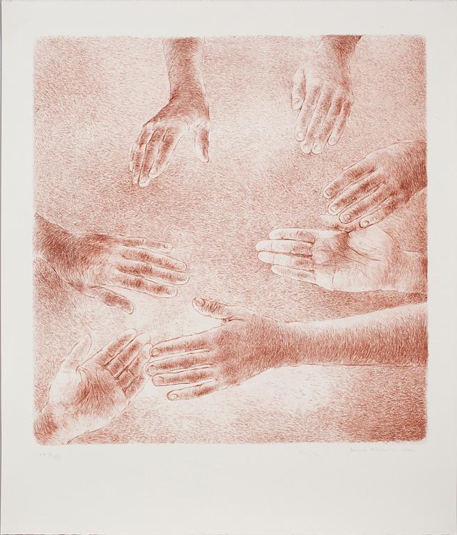 BARBRO BÄCKSTRÖM, färglitografi. Sign och dat 1977. EA VI/XVI.