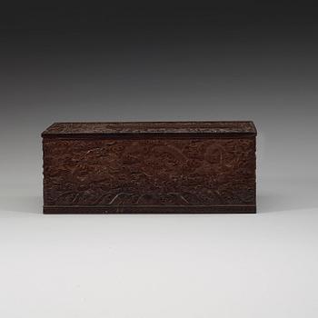ASK med LOCK, troligen Zitan trä. Qing dynastin (1644-1912).