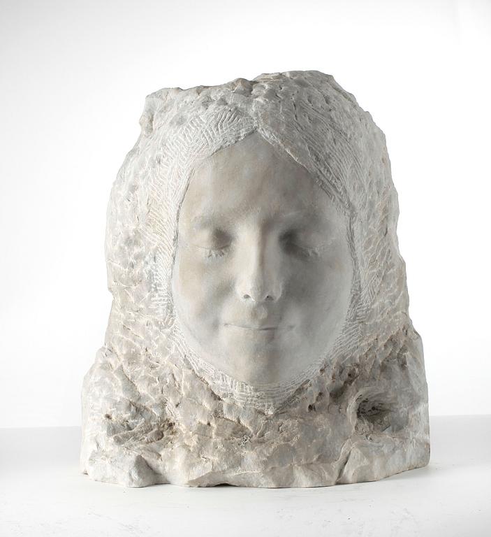 OKÄND KONSTNÄR, skulptur, marmor. Tidigt 1900-tal.