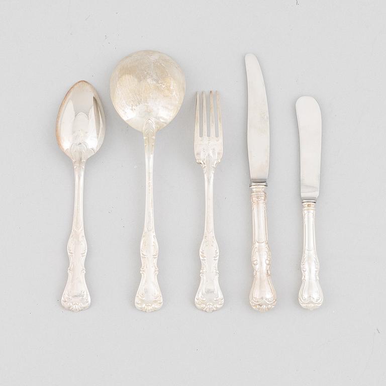 A 41-piece silver flat wear set, model "Prins Albert", GAB, Stockholm, Sweden, 1963-64.