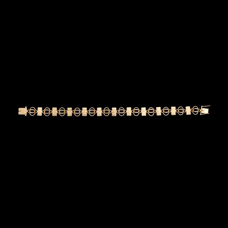 ARMBAND, 18k guld, PWA, Finland. Vikt 10,4g.